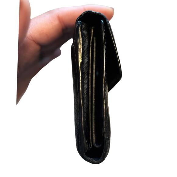 KATE SPADE Black Leather Wallet Hand Purse Multi Comparment Snap Closure Card - Picture 6 of 10